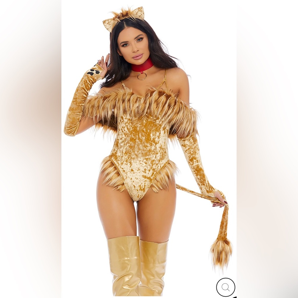 Velvet Lion bodysuit costume
